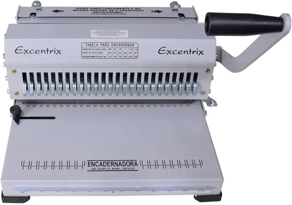 Encadernadora Perfuradora Para Trabalhos Em Wire-o 2x1 Papel Oficio Excentrix