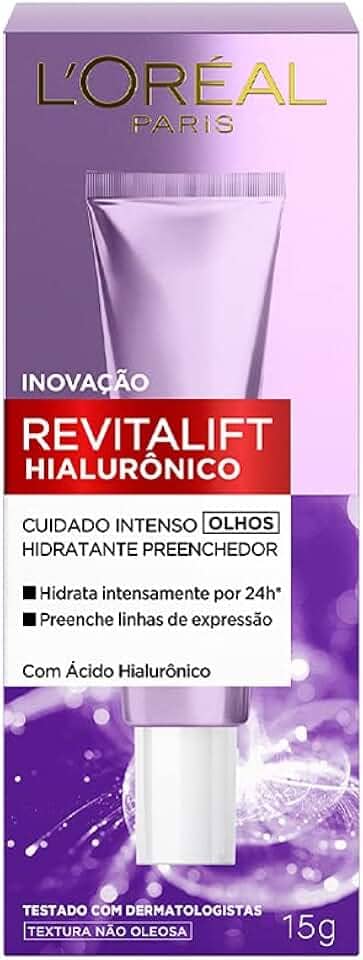 L’Oréal Paris L'Oréal Paris Revitalift Hialurônico Creme Anti-Idade Para Área Dos Olhos 15G Ácido Hialurônico Tonificador Rejuvenescedor Linhas De Expressão Ácido Hialurônico E Antirrugas
