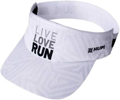 Viseira Para Corrida HUPI Live Love Run Branca