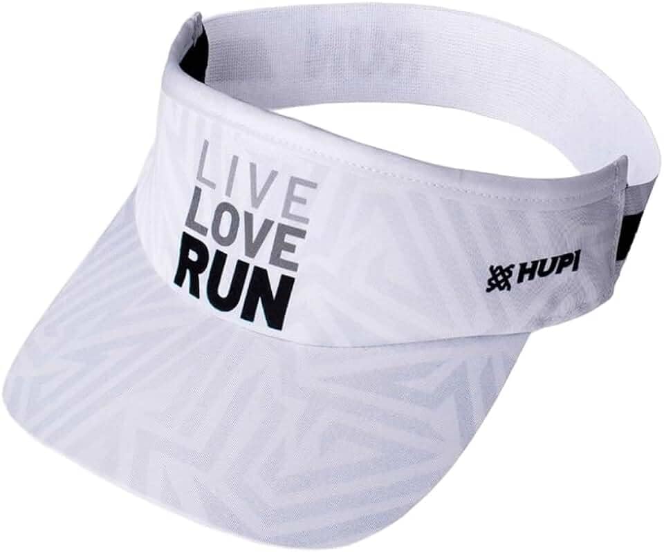 Viseira Para Corrida HUPI Live Love Run Branca