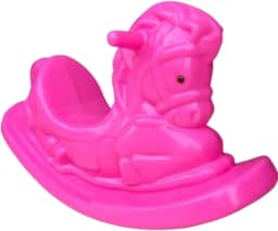 BE PLACE KIDS Cavalinho de Balanço Rosa Brilhante, Gangorra Infantil