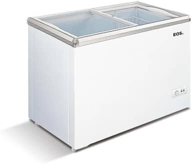 Freezer Expositor Horizontal Eos 120 Litros Eco Gelo com Tampa de Vidro Eeh120xx 110v
