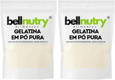 Gelatina Pura Natural Sem Sabor E Incolor 2kg Rica Em Proteina - Bellnutry Alimentos