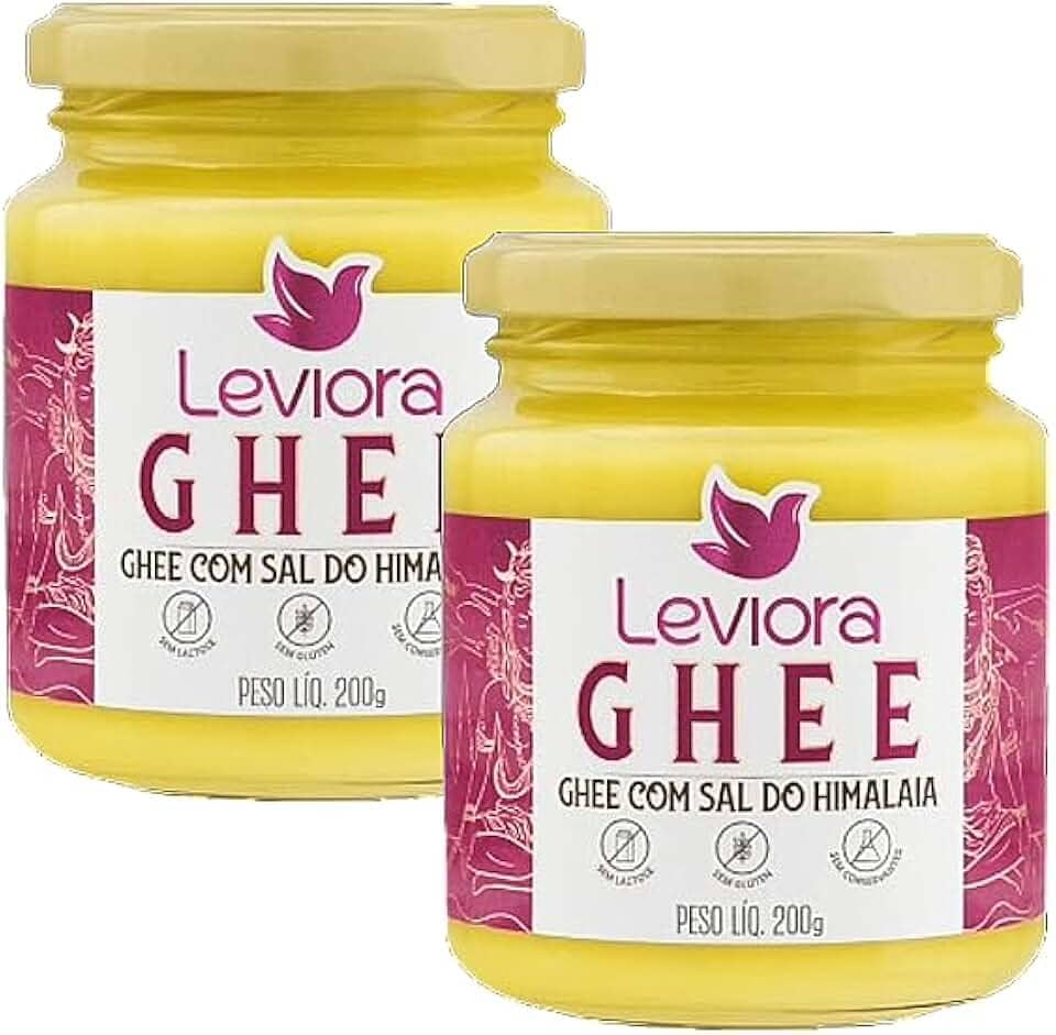 Kit 2X: Manteiga Ghee com Sal do Himalaia Sem Lactose Leviora 200g
