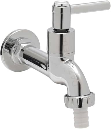 Torneira Para Tanque Jardim Lavanderia Cromada Abs com Bico p/Mangueira 1/4 de Volta (C72)