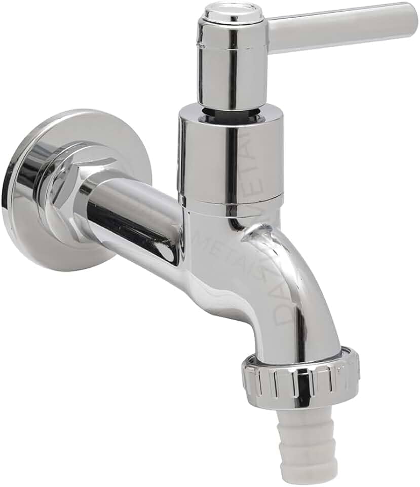 Torneira Para Tanque Jardim Lavanderia Cromada Abs com Bico p/Mangueira 1/4 de Volta (C72)