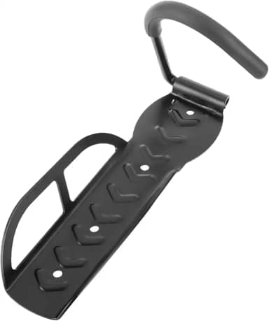 JustGoFit Suporte de Parede para Bicicleta Vertical de Aço Reforçado Gancho com Revestimento Antiderrapante para Roda Dianteira Organizador de Garagem Preto
