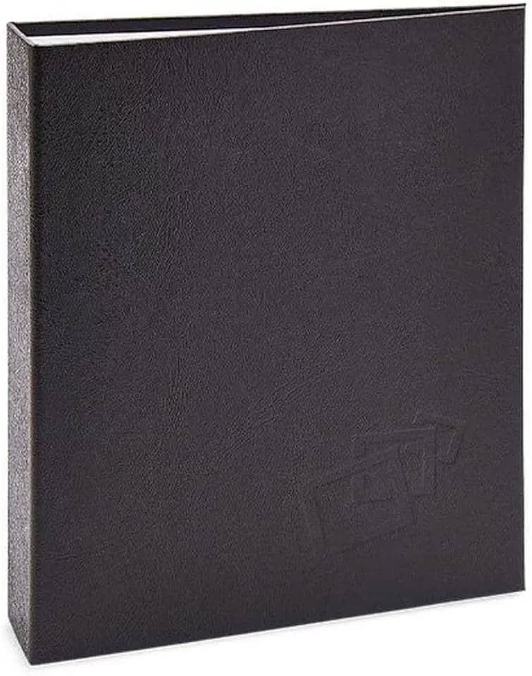Álbum de fotos Ical, encadernação tradicional, para 120 fotos 10x15cm - envelope plástico transparente - linha Cores - modelo preto texturizado - 164