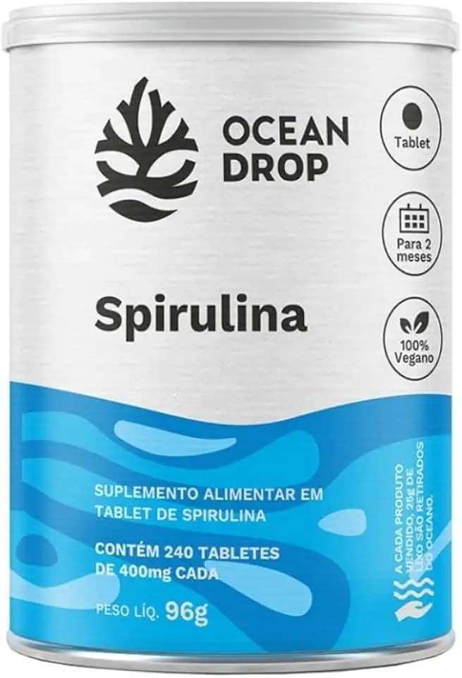Spirulina 240 Tabletes cada - Ocean Drop