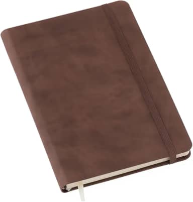 Caderneta Anotacoes Pautada Capa Dura C/Elastico Agenda 14x21 160 Pag