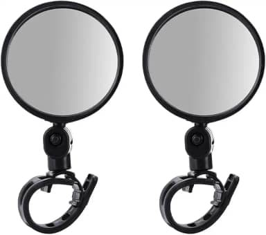 Espelho retrovisor de bicicleta rotativo de 360°, espelho universal para guidão para fácil instalação