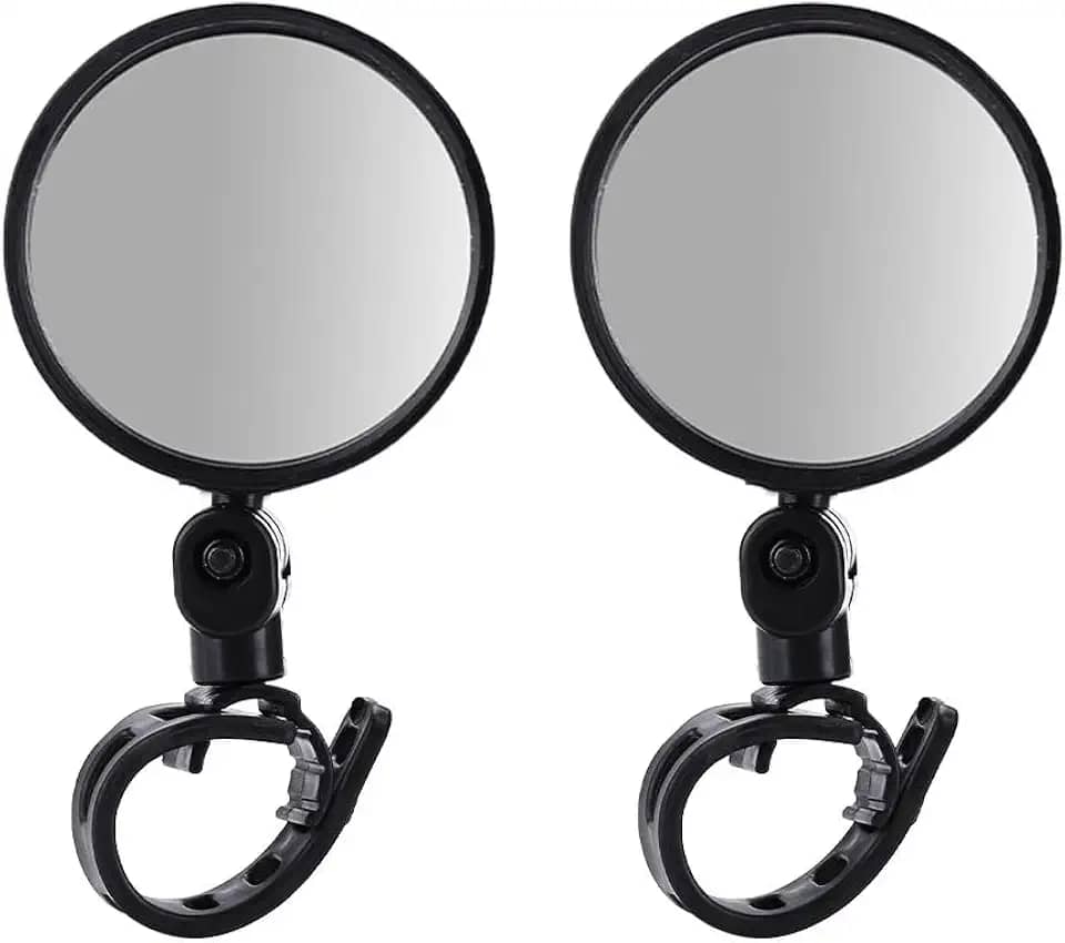 Espelho retrovisor de bicicleta rotativo de 360°, espelho universal para guidão para fácil instalação