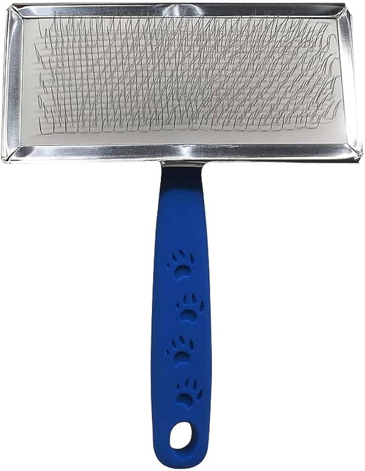 Escova Removedora de Pelos para Cães e Gatos, Escova Slicker Profissional com Cerdas de Aço Inox, Ideal para Desembolar e Reduzir a Queda de Pelos