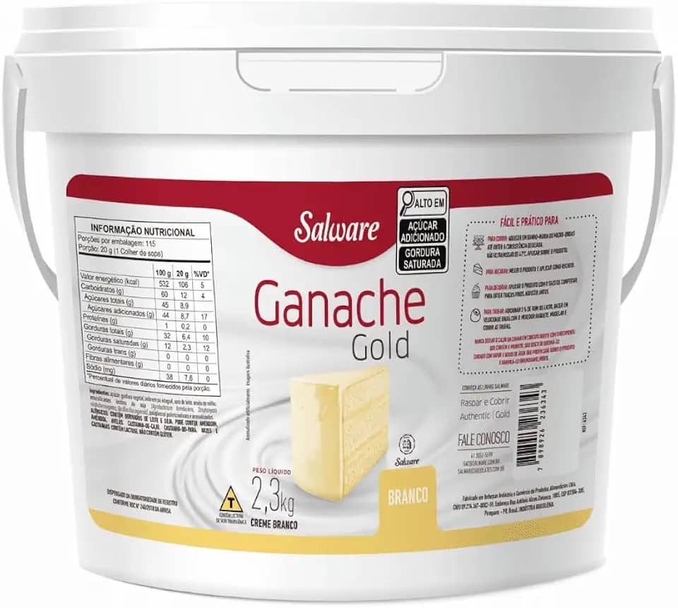 Ganache Gold Choc Branco Salware 2,3kg
