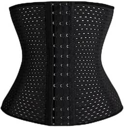 Cinta Modeladora Furadinha Redutora De Medidas Seca Barriga Tamanhos Elástica Compressão Abdominal Cintura Feminina Com 4 Níveis De Ajuste Academia Fitness (Nude, Pequeno, Cinta Modeladora)