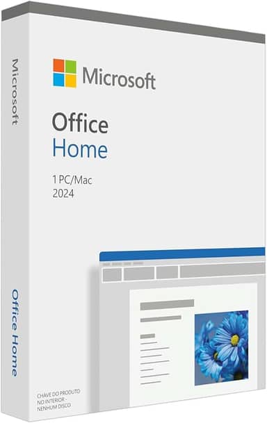 Microsoft Office Home 2024 | Versões clássicas: Word, Excel, PowerPoint, OneNote | Compra única para 1 PC/MAC | Licença para download