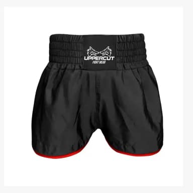 UPPERCUT Calção Muay Thai Kickboxing Adulto Ref-30 Unissex Preto