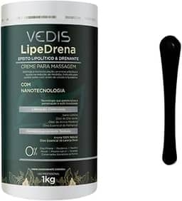Creme de Massagem LipeDrena 1kg Vedis Profissional – Lipolítico e Drenante com Nanotecnologia