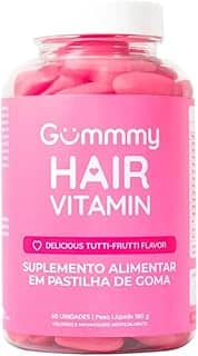 Gummy Hair original com 60 gomas Hair skin nails cabelos pele e unhas crescimento e força