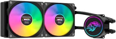 WATER COOLER K-MEX WAC6 240MM 2 COOLERS PRETO INTEL/AMD LED MULTICOLOR