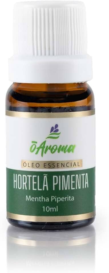 Óleo Essencial 100% Puro Vegano Hortelã Pimenta Aumenta o Foco Memória Concentração Atenção Ajuda Respirar Melhor Alivia Sinusite Rinite Bronquite Difusor Mentha Piperita