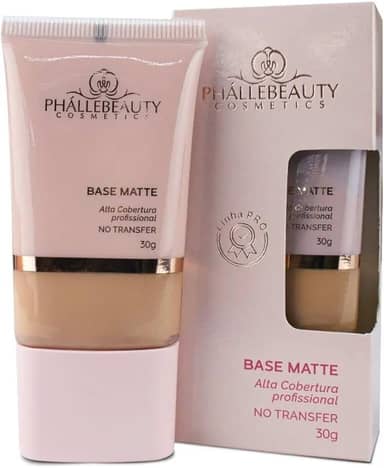 Base Matte Alta Cobertura Phallebeauty Cor 6 30g