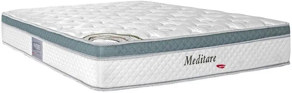Colchão Queen Mola Ensacada Meditare 158x198x29cm Herval Branco/verde