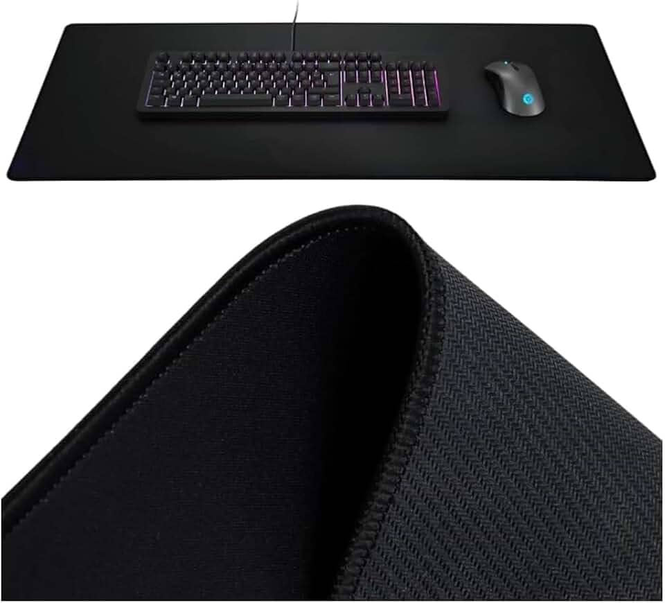 Mouse Pad Gamer Extra Grande 90×40cm – XL Antiderrapante, Resistente à Água e com Borda Costurada