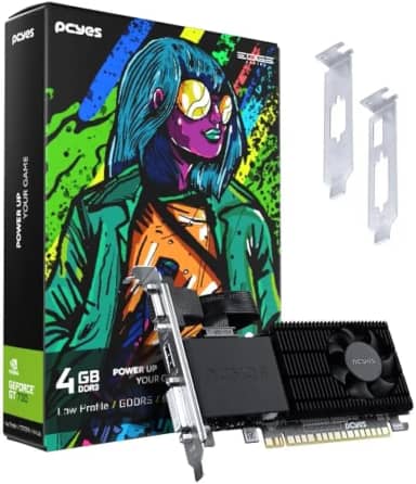 GPU NVIDIA GEFORCE GT730 4GB DDR5 64 BITS PROJETO EDGE LOW PROFILE SINGLE FAN - PVGT730GB4PE