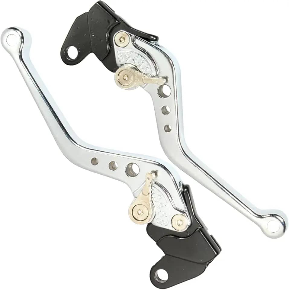Manete de freio embreagem esportivo a tambor YBR125 Factor 2000 a 2016 par (Cromado)