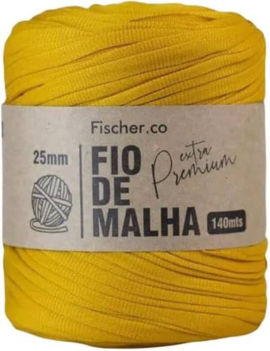 Fio de Malha Extra Premium Fischer 25mm x Rolo com 140m (24 MOSTARDA)