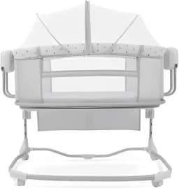 Mastela - BERÇO BLUETOOTH BALANÇO AUTOMÁTICO DUAS ALTURAS CINZA ESTAMPADO