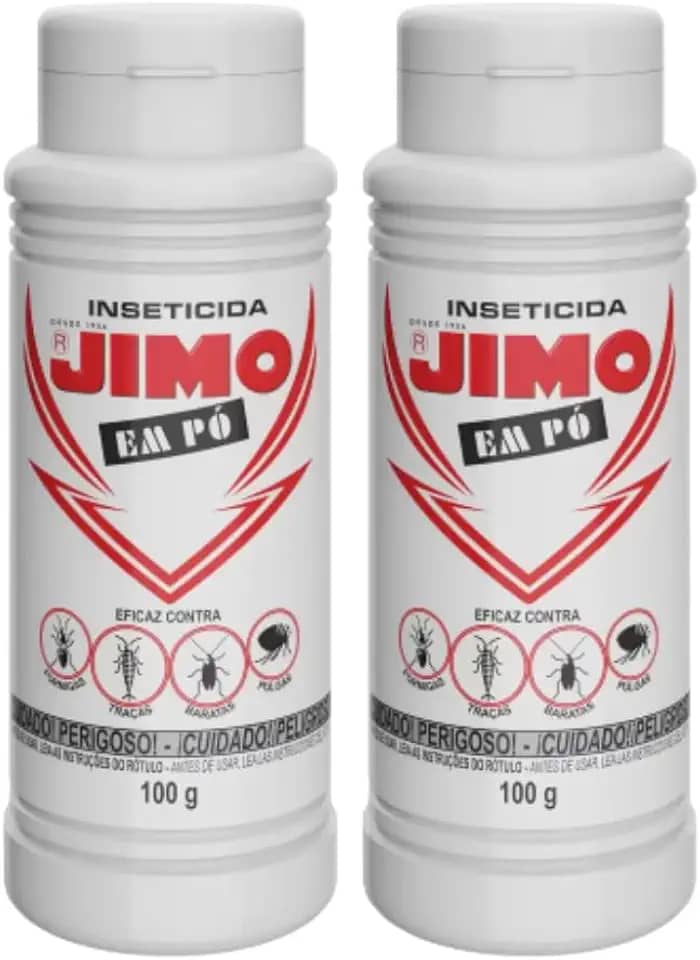 Kit com 2 Inseticida Jimo em Pó Elimina Formigas Traças Baratas Pulgas Formigas De Longa Duração