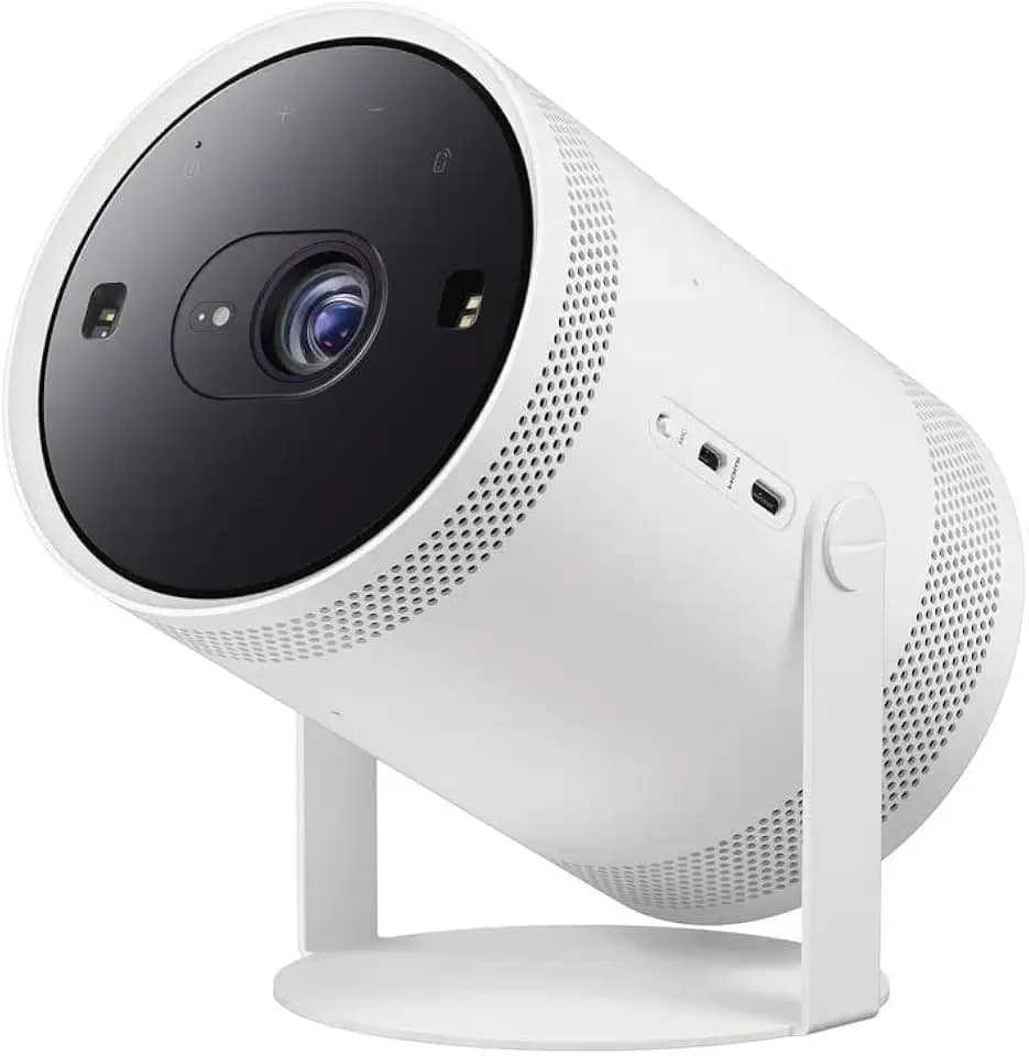 Samsung The Freestyle Projetor Smart Portátil, 30 a 100 polegadas, Plataforma Tizen, Som 360º, Gaming Hub, Bluetooth Branco