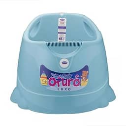 Banheira Ofurô Infantil Grande Prime Baby 1 a 6 Anos – Banheira Ergonômica Antiderrapante para Crianças e Bebês até 30Kg com Plugue de Escoamento Rápido (Azul)