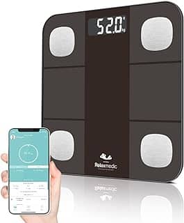 Balança Digital Corporal Bioimpedância c/Aplicativo Bluetooth Smart App - Relaxmedic