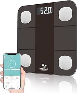 Balança Digital Corporal Bioimpedância c/Aplicativo Bluetooth Smart App - Relaxmedic