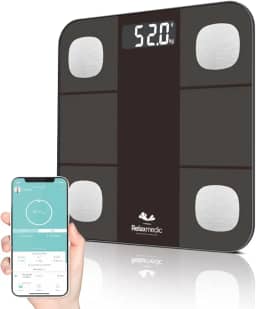 Balança Digital Corporal Bioimpedância c/Aplicativo Bluetooth Smart App - Relaxmedic
