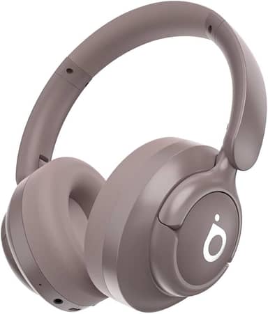 Basike Fone de Ouvido Bluetooth, ANC Cancelamento de Ruído Ativo Headphone Bluetooth 5.4 Headset com Microfone, Certificação Hi-Res Audio, 30 horas reprodução, LE29 (Rosa)