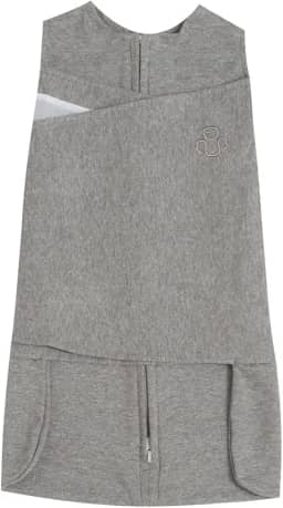 Saco de Dormir Swaddle em Algodão Egípcio Mescla Tamanho:P - 3 a 6 meses;Cor:Cinza