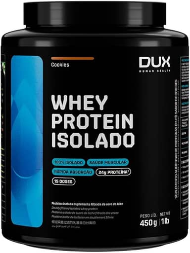 Whey Protein Isolado Cookies Pote 450g – Contribui para os Resultados e Auxilia a Recuperação Muscular – Dux Human Health