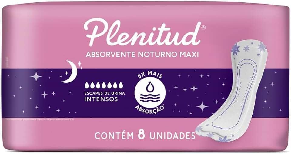 Absorvente Noturno Maxi Plenitud Femme para Escapes de Urina 8 un