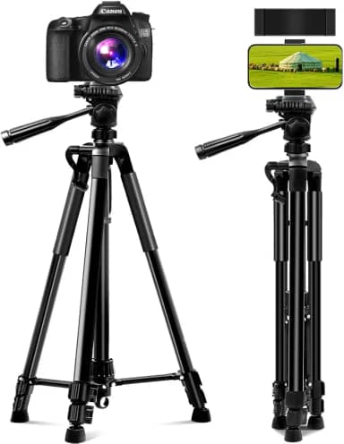 Tripé Universal Profissional para Câmeras Fotográficas - Preto