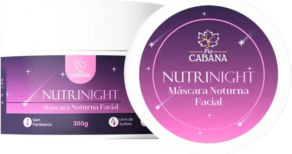 Máscara Noturna Facial NutriNight Fio Cabana 300g | Hidratação Profunda, Renovação e Luminosidade