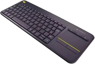 Teclado sem fio Logitech K400 Plus TV com Controle Easy Media e Touchpad Integrado, Conexão USB Unifying e Layout ABNT2