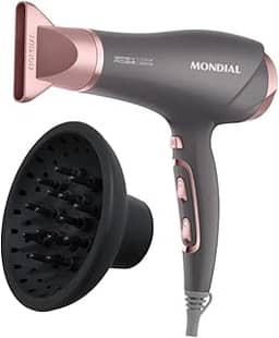 Secador de Cabelo com Difusor Cachos Mondial Grey Rose Keratin SCN-11 2000W - 127v