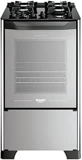 Fogão 4 bocas Dako Magister Style com Mesa de Vidro e Mega Chama - Bivolt