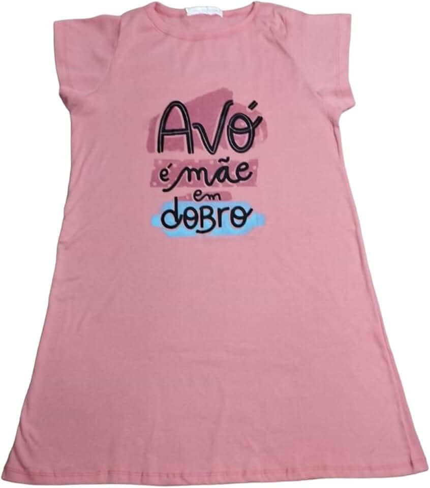 Camisola Feminina com Estampa 'Avó É Mãe Em Dobro', Tamanhos P, M, G, GG
