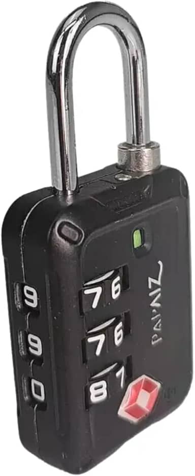 Cadeado Tsa Zamac 30z Com Segredo Numérico 3 Dígitos Papaiz (Preto)