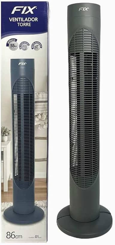 Ventilador de Torre Circulador De Ar 3 Níveis de Velocidade Cinza Potente Silencioso Compacto 220v Verão Calor